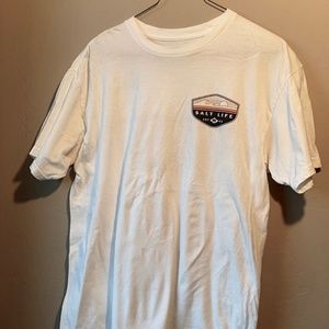Medium White "Salt Life" Short Sleeve